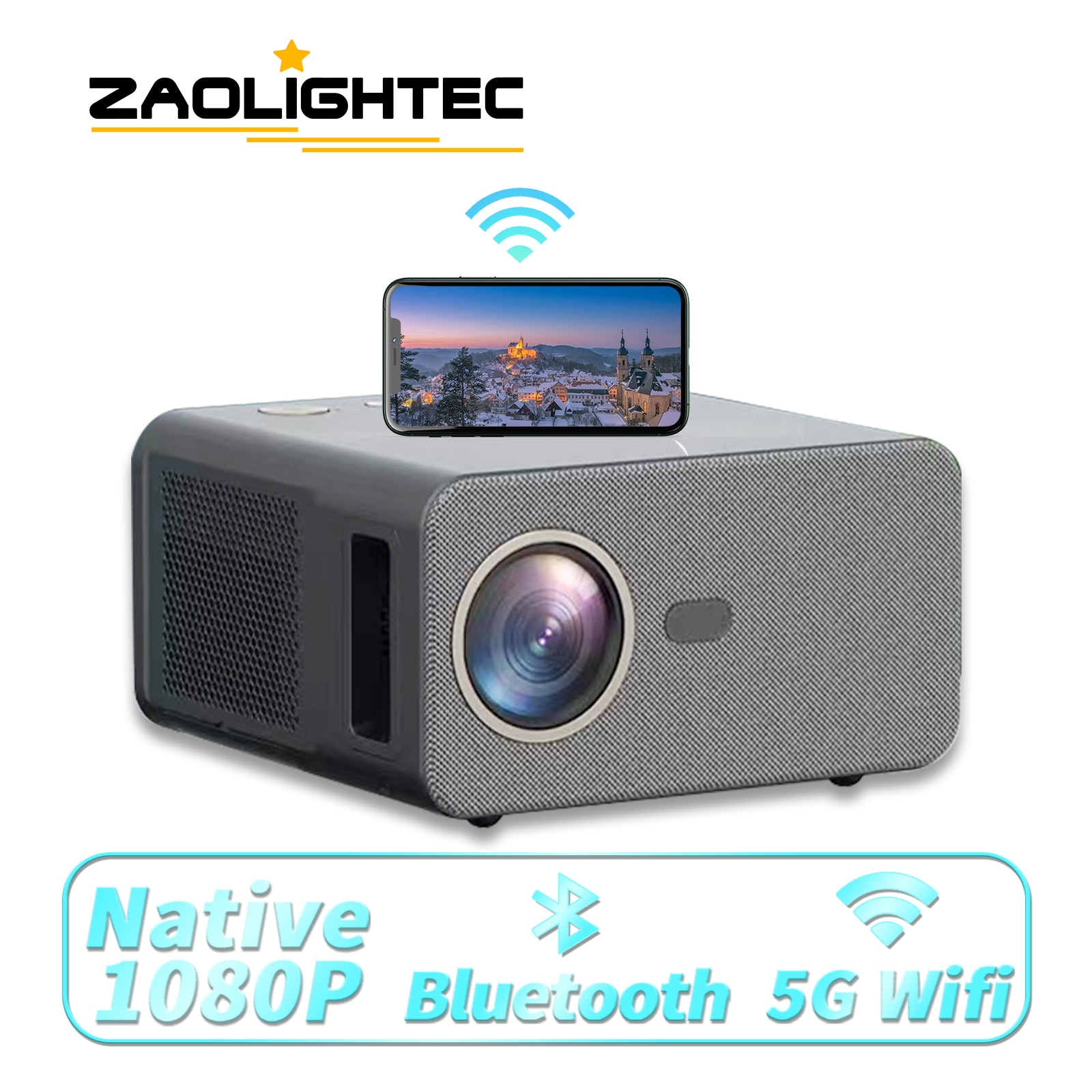 ZAOLIGHTEC Ǯ HD 1080P , 4K  , 7800  , Ʈ 3D Ȩ þ , Q1